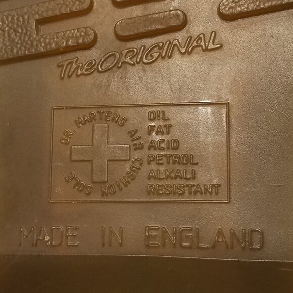 Vtg Doc Dr. Martens Mary Jane UK 5 | US 7 Pewter Silver Made England Goth Punk - Picture 14 of 15